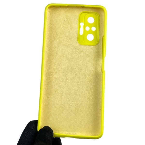 Чехол для Xiaomi Redmi Note 10 Pro 4G силиконовый с микрофиброй на сяоми редми нот 10 про 4г желтый 0032629 фото