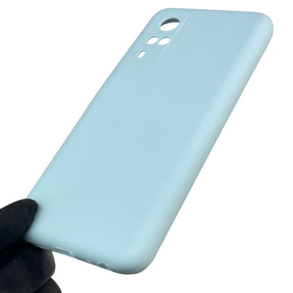 Чохол для Vivo Y53S силіконовий з мікрофіброю нековзний на віво у53с блакитний 0032396 фото