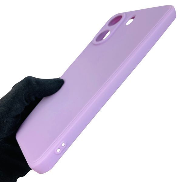 Чохол для Xiaomi Redmi 13C однотонний з квадратними гранями із захистом камери на сяомі редмі 13с бузковий 0002306 фото