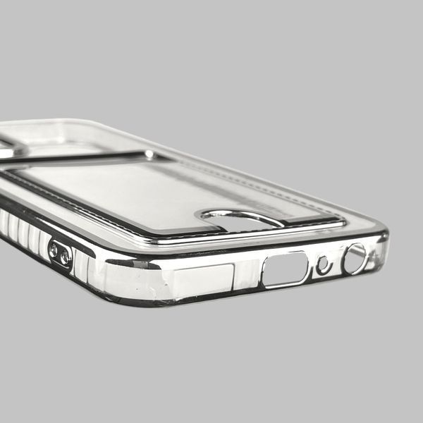 Чохол для Samsung Galaxy M34 5G (SM-M346) зі срібною окантовкою з кишенькою для карток на самсунг м34 срібний 0013204 фото