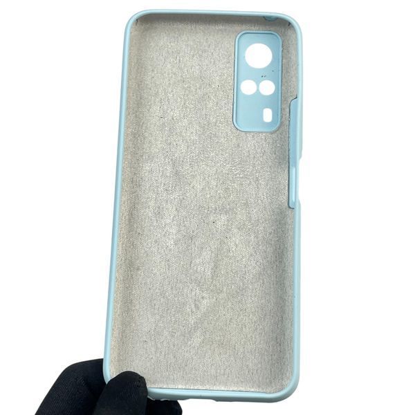 Чохол для Vivo Y53S силіконовий з мікрофіброю нековзний на віво у53с блакитний 0032396 фото