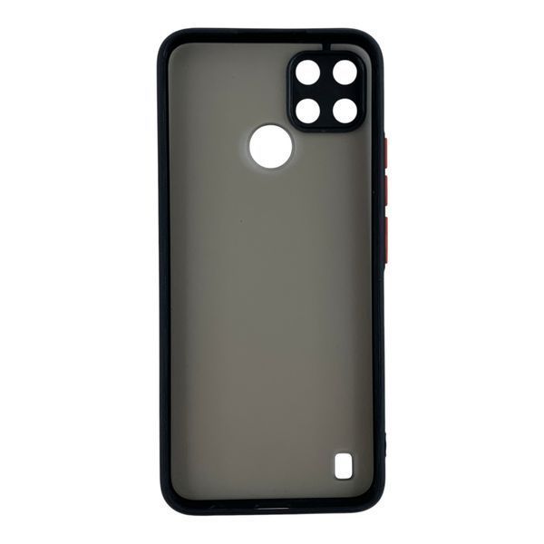 Чохол для телефона Realme C21Y с 3D принтом польові квіти із захистом камери чорний 0059277 фото