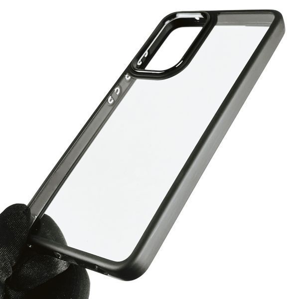 Чохол для Samsung Galaxy A52s SM-A528 з кольоровими високими бортами на самсунг а52с чорний 0007890 фото