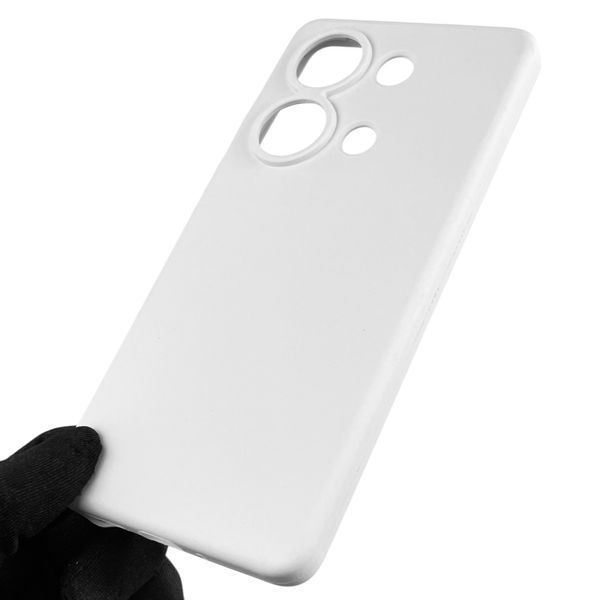 Чехол для Xiaomi POCO M6 Pro 4G силиконовый с микрофиброй нескользящий на сяоми поко м6 про 4г белый 0032510 фото