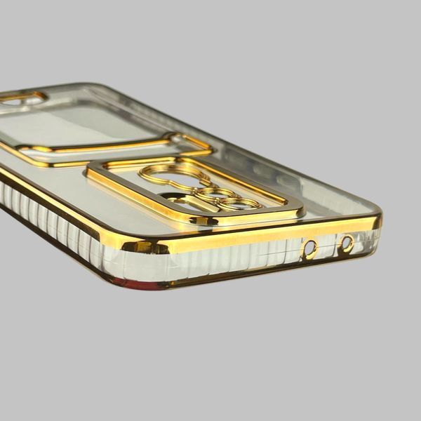 Чехол для Xiaomi Redmi 9 с золотой окантовкой с карманом для карт на сяоми редми 9 золотой 0013135 фото