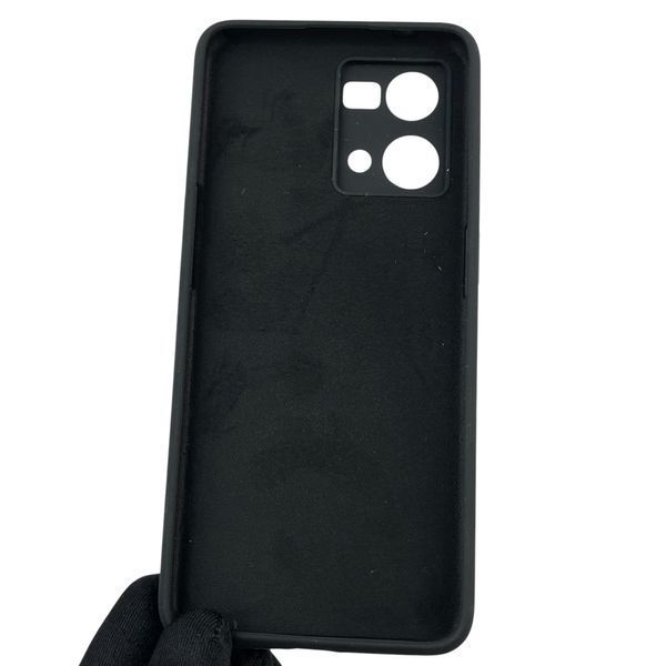 Чохол для Oppo Reno 7 4G силіконовий з мікрофіброю нековзний на оппо рено 7 4г чорний 0031793 фото