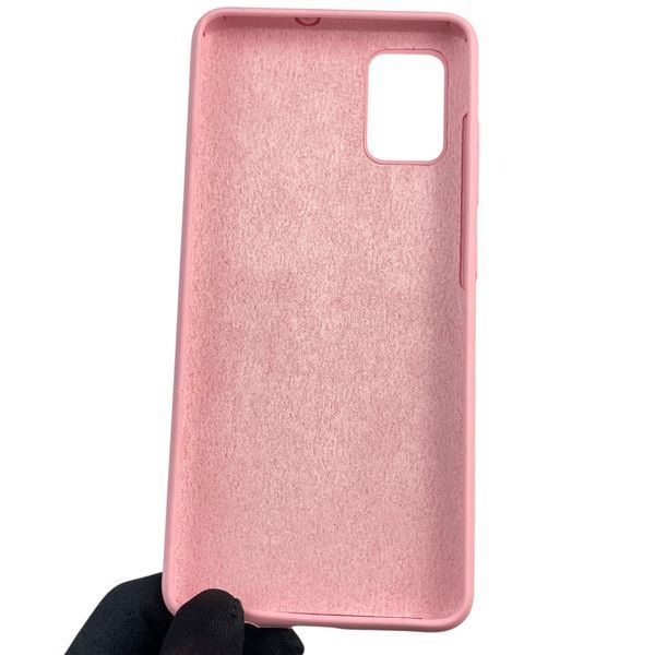 Чехол для Samsung Galaxy A51 (SM-A515F) силиконовый с микрофиброй нескользящий на самсунг а51 розовый 0032002 фото