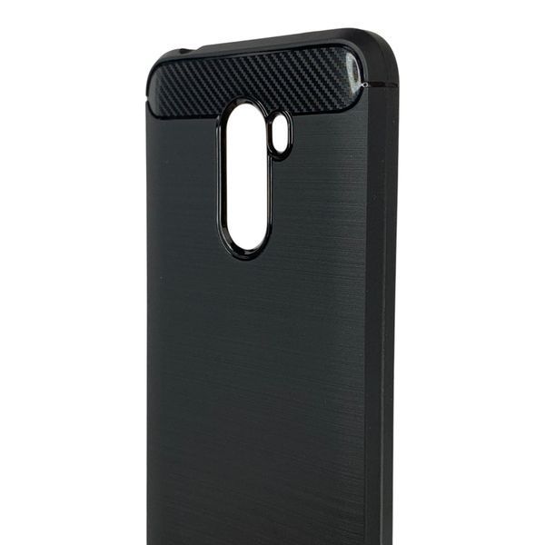 Чехол для Xiaomi Pocophone F1 черный карбон (карбоновый узор) 0060006 фото