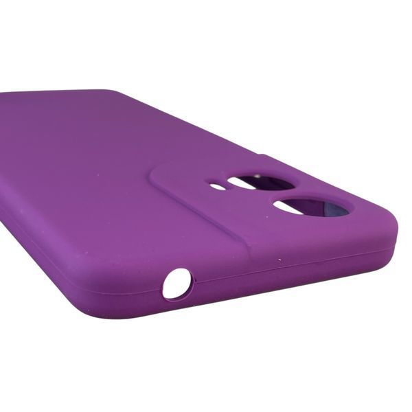Чохол для Motorola Moto G04 (XT2421-2) силіконовий з мікрофіброю нековзний на моторола г04 фіолетовий 0031729 фото