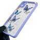 Чехол для Motorola Moto E22 (PAVC0003) с блёстками с бабочками на моторола е22 сиреневый 0037547 фото 3