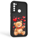 Чехол силиконовый оригинальный Soft Touch с 3D принтом милый мишка для Xiaomi Redmi Note 8 черный (Полная защита камеры) 0043893 фото 1