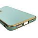 Чехол для Xiaomi Redmi Note 11s глянцевый с золотой окантовкой с защитой камеры сяоми редми нот 11с бирюзовый 0001877 фото 6