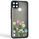 Чохол для телефона Realme C21Y с 3D принтом польові квіти із захистом камери чорний 0059277 фото 1