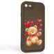 Чехол силиконовый Soft Touch с 3D принтом милый мишка для Apple iPhone SE 2020 коричневый (Полная защита камеры) 0045032 фото 1