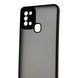 Чехол для Samsung Galaxy A21s черный матовый полупрозрачный (бампер, защита камеры) 0062163 фото 4