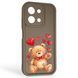 Чехол силиконовый Soft Touch с 3D принтом милый мишка для Xiaomi Redmi 15C EU коричневый (Полная защита камеры) 0044852 фото 1
