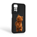 Чохол силіконовий оригінальний Soft Touch з 3D принтом кумедний тед ведмідик для Xiaomi Redmi Note 11 чорний (Повний захист камери) 0048999 фото 1