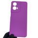 Чохол для Motorola Moto G04 (XT2421-2) силіконовий з мікрофіброю нековзний на моторола г04 фіолетовий 0031729 фото 1