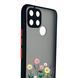 Чохол для телефона Realme C21Y с 3D принтом польові квіти із захистом камери чорний 0059277 фото 3
