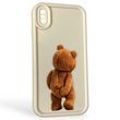 Чохол силіконовий Soft Touch з 3D принтом кумедний тед ведмідик для Apple iPhone Xs Max молочний (Повний захист камери) 0049373 фото