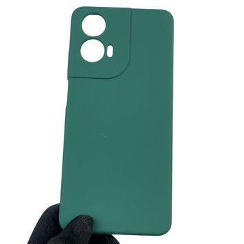 Чехол для Motorola Moto G04 (XT2421-2) силиконовый с микрофиброй нескользящий на моторола г04 зеленый 0031732 фото