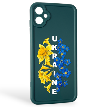 Чехол силиконовый Soft Touch с 3D принтом для Samsung Galaxy A05 (SM-A055) темно-зеленый (Полная защита камеры) 0041857 фото