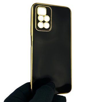 Чехол для Xiaomi Redmi 10 2022 с защитой камеры с золотой окантовкой на редми 10 2022 черный gs1 0020311 фото