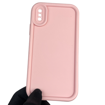 Чохол силіконовий Soft Touch для Apple iPhone Xs рожевий (Повний захист камери) 0039368 фото