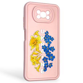 Чехол силиконовый Soft Touch с 3D принтом для Xiaomi Poco X3 пудровый (Полная защита камеры) 0042127 фото