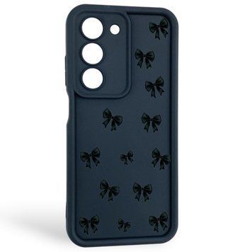 Чехол силиконовый Soft Touch с 3D принтом Бантики для Realme C75 черный (Полная защита камеры) 0057544 фото