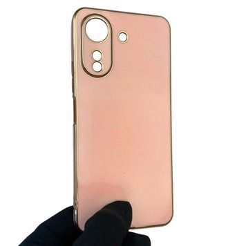 Чехол для Xiaomi POCO C65 с защитой камеры с золотой окантовкой на поко с65 пудровый gs1 0020321 фото