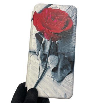 Чохол-книжка для Xiaomi Mi 11 Lite 5G NE з підставкою з малюнком троянди на Сяомі Мі 11 Лайт 5г НЕ біла 0002099 фото