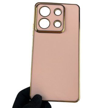 Чохол для Xiaomi Redmi Note 13 5G глянсовий із золотою окантовкою із захистом камери на сяомі редмі нот 13 5г 0008397 фото