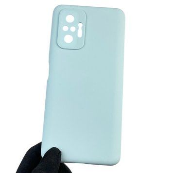 Чехол для Xiaomi Redmi Note 10 Pro 4G силиконовый с микрофиброй на сяоми редми нот 10 про 4г голубой 0032630 фото