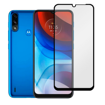 Защитное стекло для телефона Motorola Moto E7 Power противоударное полноэкранное на моторола е7 павер черное 0038540 фото