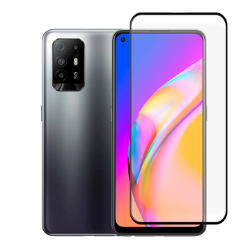 Защитное стекло для телефона Oppo A94 5G противоударное полноэкранное на оппо а94 5г черное 0038252 фото