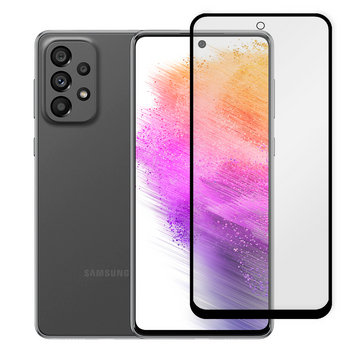 Захисне скло для телефона Samsung Galaxy A73 5G (SM-A736B) протиударне повноекранне на самсунг а73 5г чорне 0038741 фото