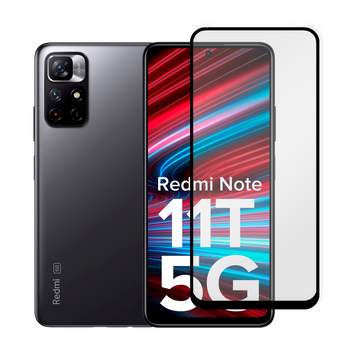 Защитное стекло для телефона Xiaomi Redmi Note 11T 5G противоударное на сяоми редми нот 11т 5г черное 0038914 фото