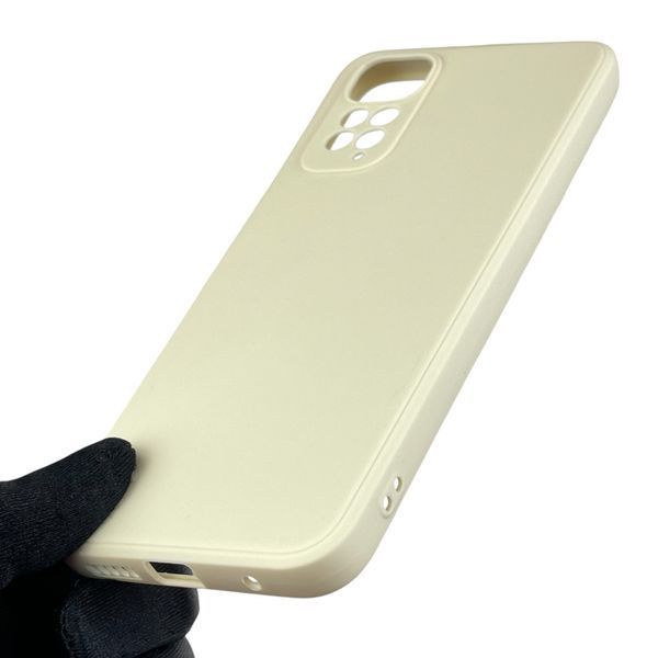 Чехол для Xiaomi Redmi Note 11s с квадратными гранями с защитой камеры на сяоми редми нот 11с бежевый 0012794 фото