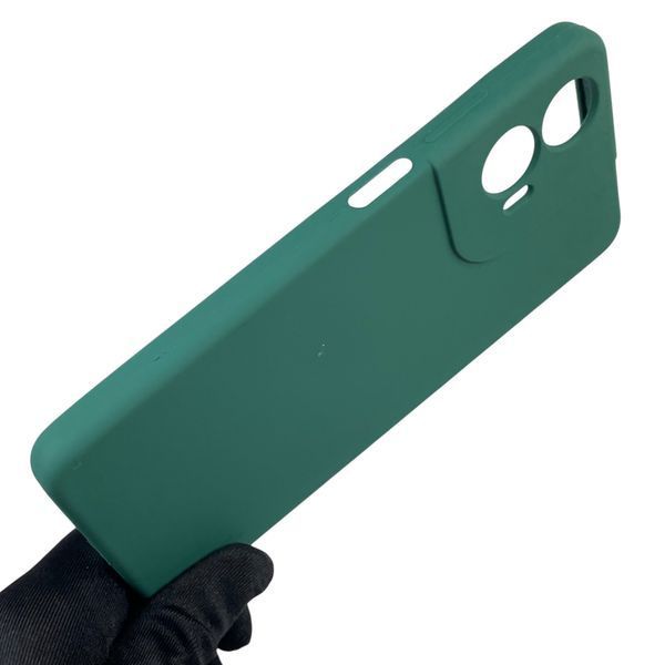 Чехол для Motorola Moto G04 (XT2421-2) силиконовый с микрофиброй нескользящий на моторола г04 зеленый 0031732 фото