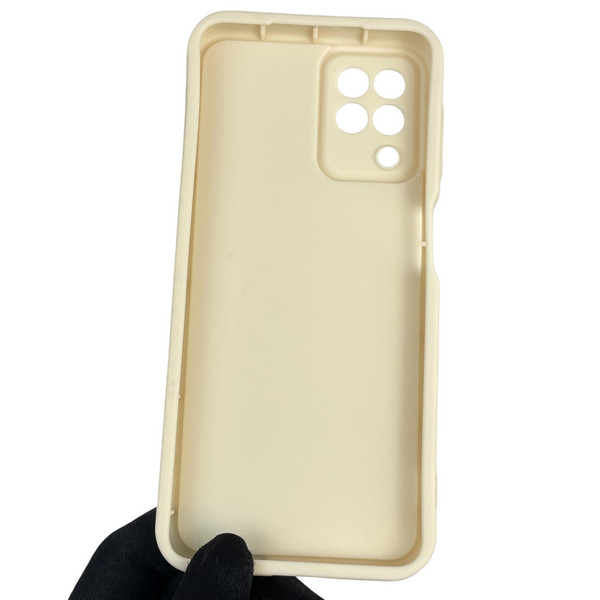 Чехол силиконовый Soft Touch с 3D принтом для Samsung Galaxy A22 4G (SM-A225F) молочный (Полная защита камеры) 0040456 фото