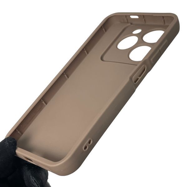 Чехол силиконовый Soft Touch с 3D принтом мема сибу для Infinix Smart 8 HD коричневый (Полная защита камеры) 0048237 фото