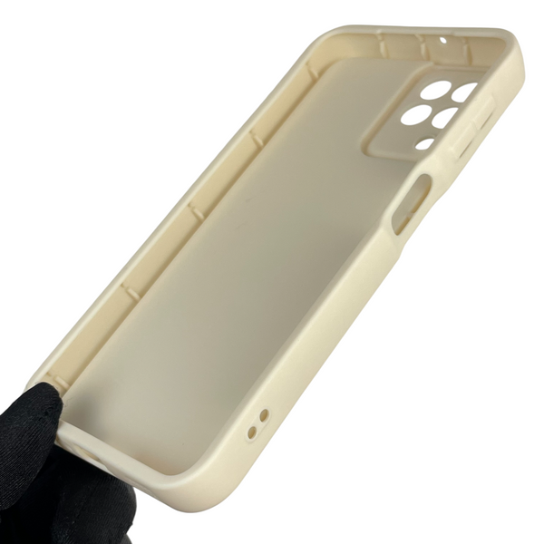 Чехол силиконовый Soft Touch с 3D принтом для Samsung Galaxy A22 4G (SM-A225F) молочный (Полная защита камеры) 0040456 фото