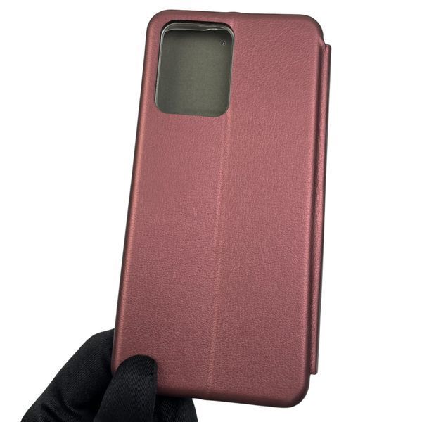 Чехол-книжка для Xiaomi Poco X5 5G с подставкой на сяоми поко х5 5г бордовая 0002057 фото
