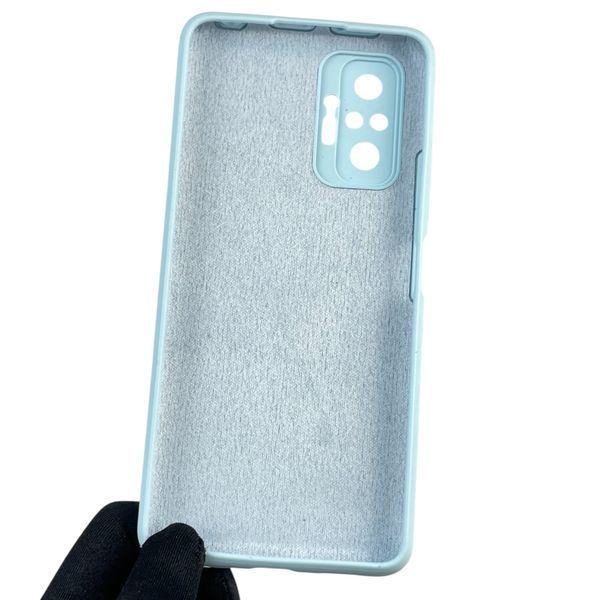 Чехол для Xiaomi Redmi Note 10 Pro 4G силиконовый с микрофиброй на сяоми редми нот 10 про 4г голубой 0032630 фото