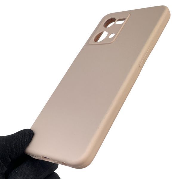 Чохол для Oppo Reno 7 4G силіконовий з мікрофіброю нековзний на оппо рено 7 4г пудровий 0031794 фото