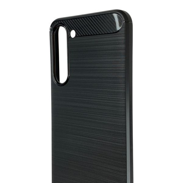 Чохол для телефона Samsung Galaxy S23 Plus (SM-S916B) карбоновий протиударний з високими бортами чорний 0052229 фото