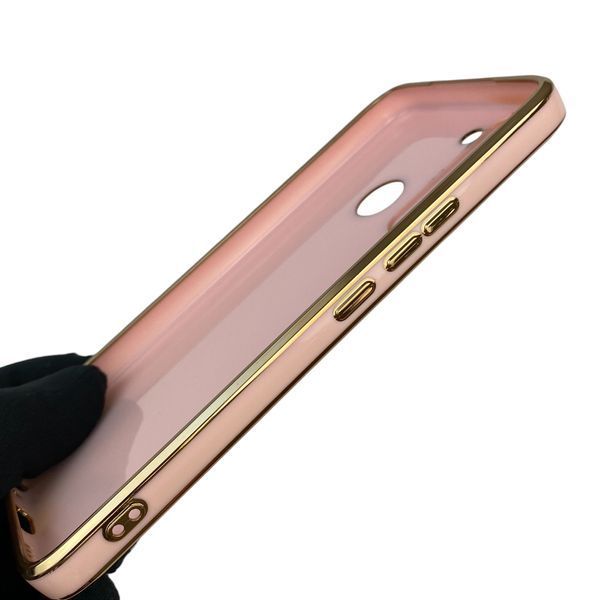 Чехол для TECNO POP 5 LTE BD4i с кольцом MagSafe с золотой окантовкой на техно поп 5 лте пудровый gs1 0022455 фото