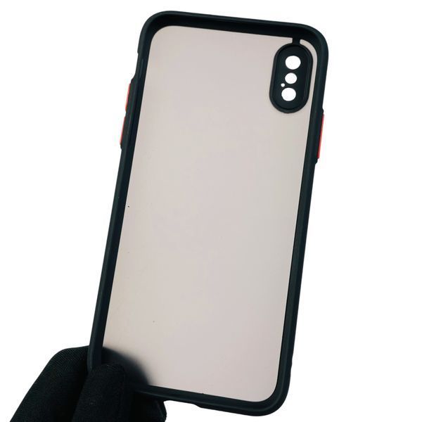Чохол для Apple iPhone X протиударний із високими бортами із захистом камери на айфон х чорний 0001315 фото