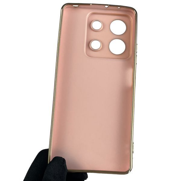 Чохол для Xiaomi Redmi Note 13 5G глянсовий із золотою окантовкою із захистом камери на сяомі редмі нот 13 5г 0008397 фото
